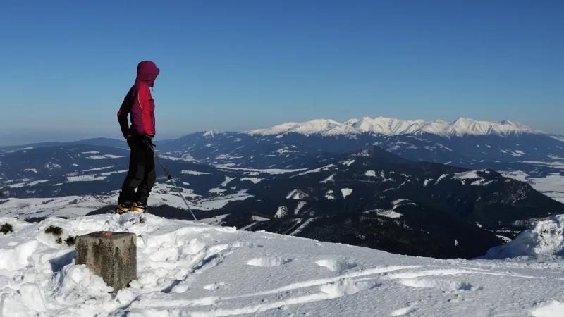 Velký Choč: výhled na Západní Tatry